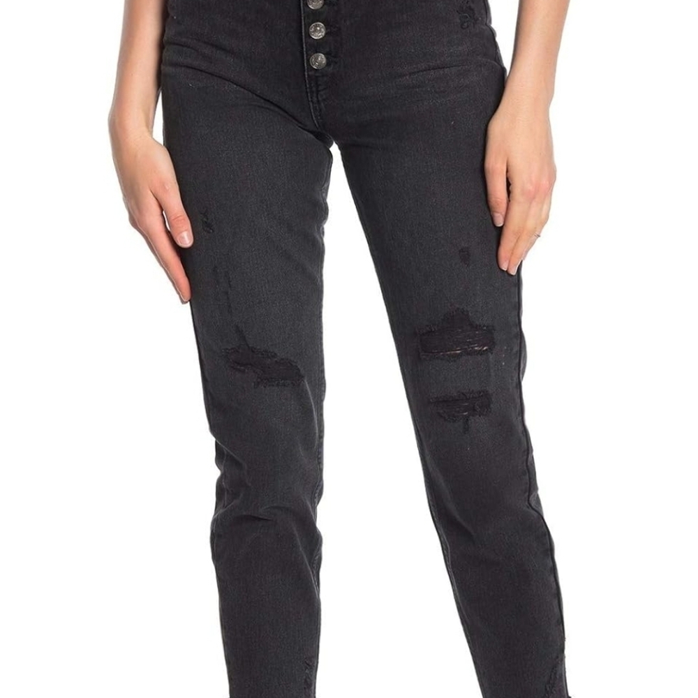NWT Free People We The Free Blossom Rigid Denim Jeans Size 26 High Rise Straight - Picture 14 of 16